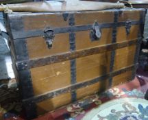 A steamer trunk