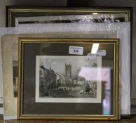 A quantity of loose and framed prints