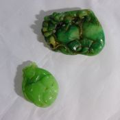 Two jade pendants