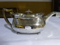 A silver teapot