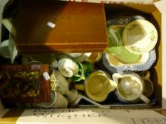 A box of various china