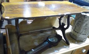 A coffee table and a barometer