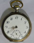 A silver pocket watch