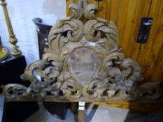 A 19h century carved pine cresting