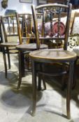 Three bentwood chairs