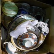 A box of various china