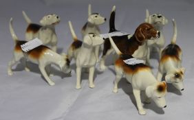 A Beswick ''Wendover Billy'' and a quantity of hounds