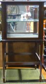 A small Edwardian mahogany vitrine - WITHDRAWN