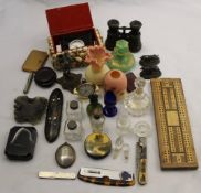 A quantity of miscellaneous items, including spectacle case,