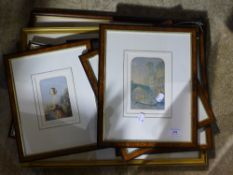 A quantity of watercolours and prints