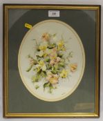 A framed still life watercolour,