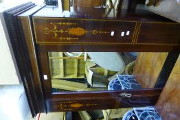 An Edwardian inlaid single mahogany wardrobe