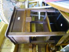 An oak sewing table