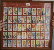 A set of framed John Player and Sons cricketers,