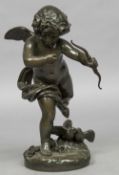 JEAN ANTOINE HOUDON (1741-1828) French Model of Cupid Patinated bronze 70 cm high