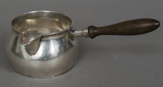 A William IV Irish silver brandy warming pan, hallmarked Dublin 1834,