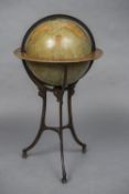 An Edwardian 18 inch terrestrial globe by W & A K Johnstone Limited Of typical form,