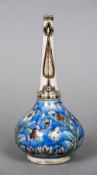 A 19th century Qajar pottery water sprinkler Of typical form,