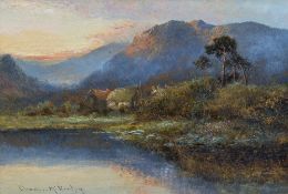 CHARLES McKINLEY (19th century) British Highland Landscape Oil on board Signed 39.