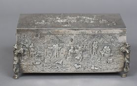 A late 19th/early 20th century Hanau silver casket,