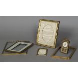 Six various gilt metal portrait and portrait miniature frames Various sizes.