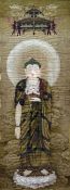 CHINESE SCHOOL (18th/19th century) Portrait of Buddha Watercolour and bodycolour 44 x 120 cm,
