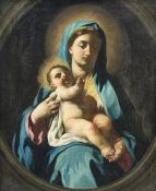 CONTINENTAL SCHOOL (18th century) Madonna and the Baby Jesus Oil on canvas 59 x 72 cm,