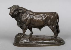 ISIDORE JULES BONHEUR (1827-1901) Bull Patinated bronze,