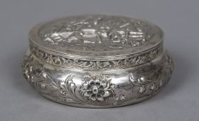 A 19th century Dutch silver box and cover, hallmarked with second standard purity mark,