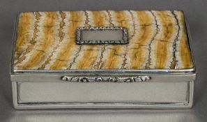 A William IV silver table snuff box, probably hallmarked Birmingham 1833,