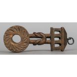 An unusual carved treen hanging,