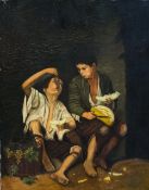 After BARTOLOMEW ESTEBAN MURILLO (1618-1682) Spanish Boys Eating Fruit (Grape and Melon Eaters) Oil