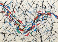 TOM FLANAGAN (20th/21st century) American Helix I Acrylic on canvas Signed to stretcher 103 x 76 cm,
