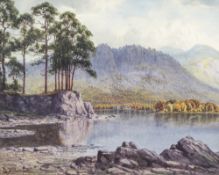 *AR EDWARD HORACE THOMPSON (1879-1949) British Lake District View Watercolour Signed 26 x 21 cm,