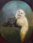 ENGLISH SCHOOL (19th/20th century) Kittens Oil on board Unsigned 38 x 50 cm,