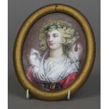 An 18th/19th century enamel plaque,