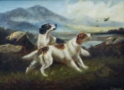 SAMUEL HENRY ALKEN (1810-1894) British Gun Dogs in a Landscape Oil on canvas Signed 40 x 30 cm,