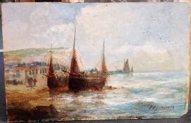 FRANCIS E JAMIESON Coastal Scenes Oils on card Signed 39 x 25 cm,