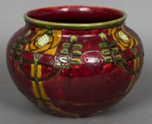 A Minton secessionist jardiniere Of squat ovoid form,