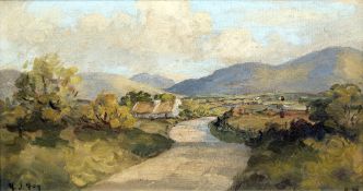 HENRY J FOY (20th century) Irish Mourne Mountains Between Hilltown and Newcastle Oil on