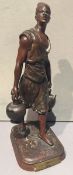 MARCEL DEBUT (1865-1933) French Tunisian Water Carrier Bronze Signed and with Bronze Garanti au