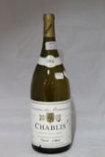 A single bottle of Chablis 2002 Magnum