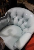 A Victorian upholstered tub chair