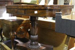 A Victorian mahogany card table