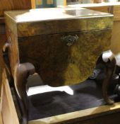 A walnut commode/cellaret