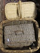 Three wicker baskets
