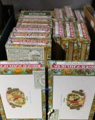 A quantity of vintage cigar boxes