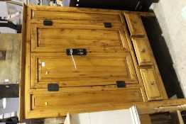 A Chinese elm side cupboard CONDITION REPORTS: Generally in good condition,