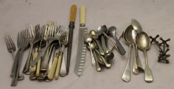 A quantity of silver plated flatware