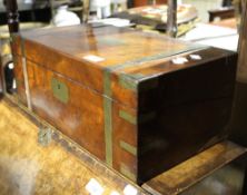 A 19th century brass bound mahogany writing slope